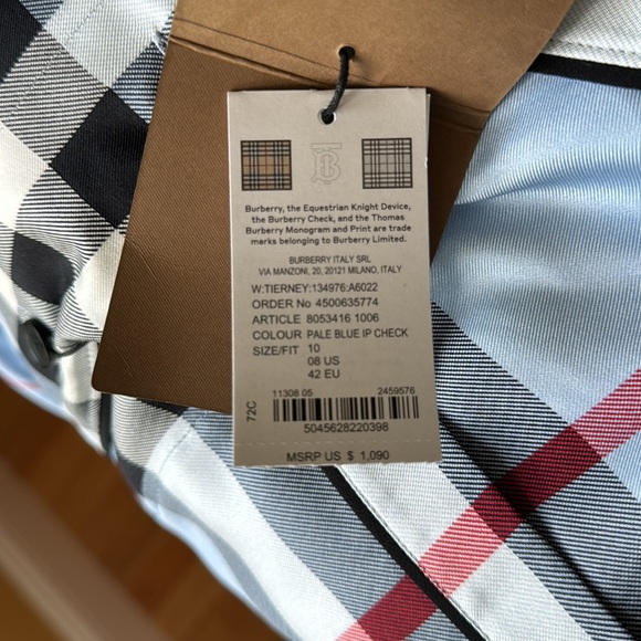 Authentic Burberry Silk Tierney Bowling Pajama Shirt - Picture 8 of 8